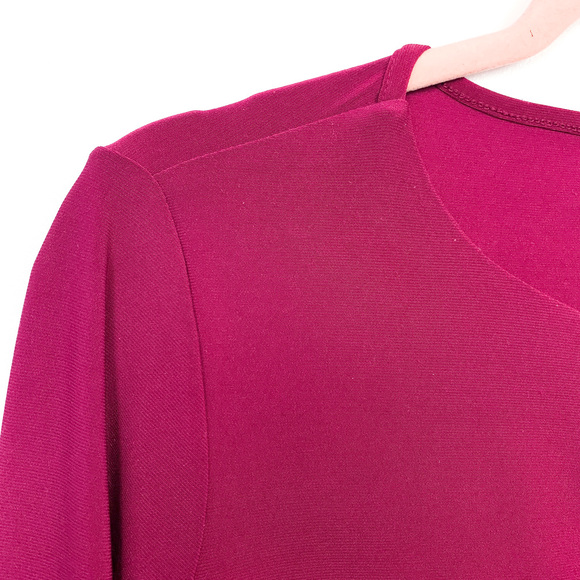 Nina Leonard Long Sleeve Hot Pink & Navy Blouse - Picture 5 of 9